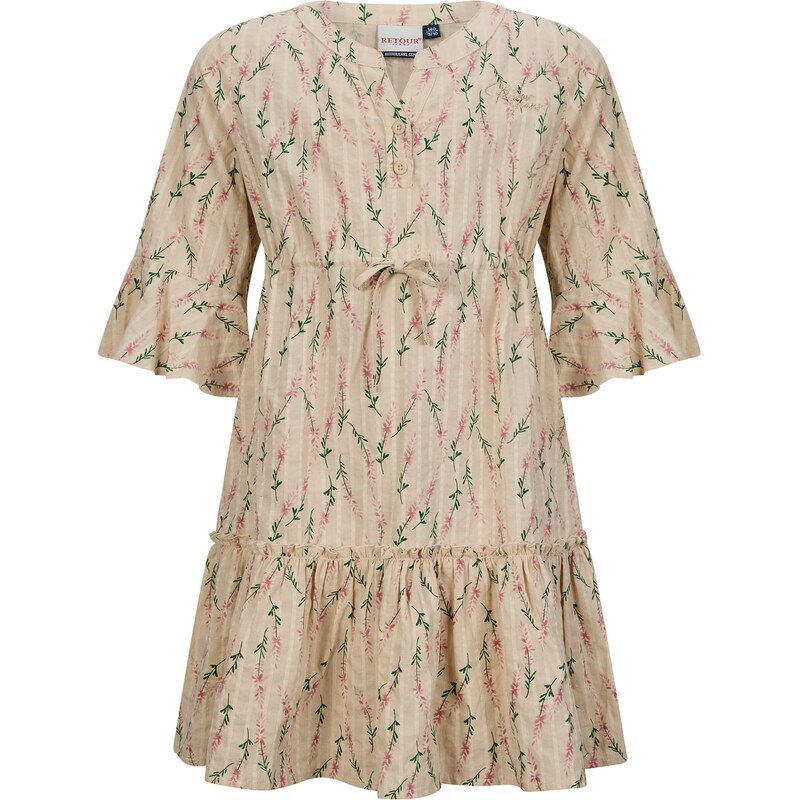 Retour Jeans Šaty Kristen piesková / tmavozelená / ružová 63309946