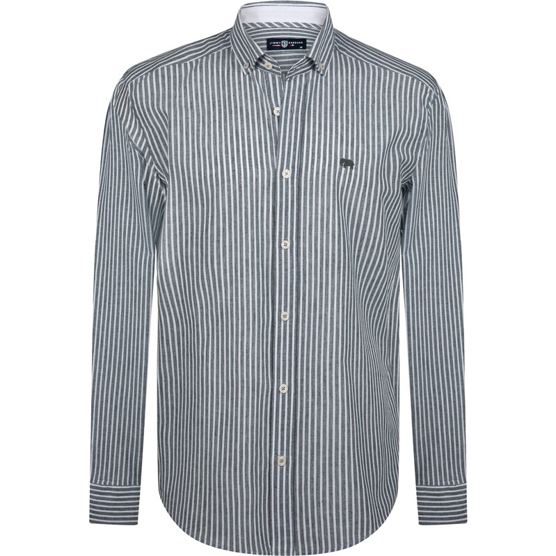 Jimmy Sanders Košeľa kaki / tmavozelená / biela 65877388