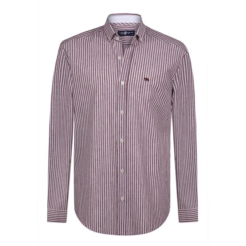 Jimmy Sanders Košeľa bordová / pastelovo červená 65877382