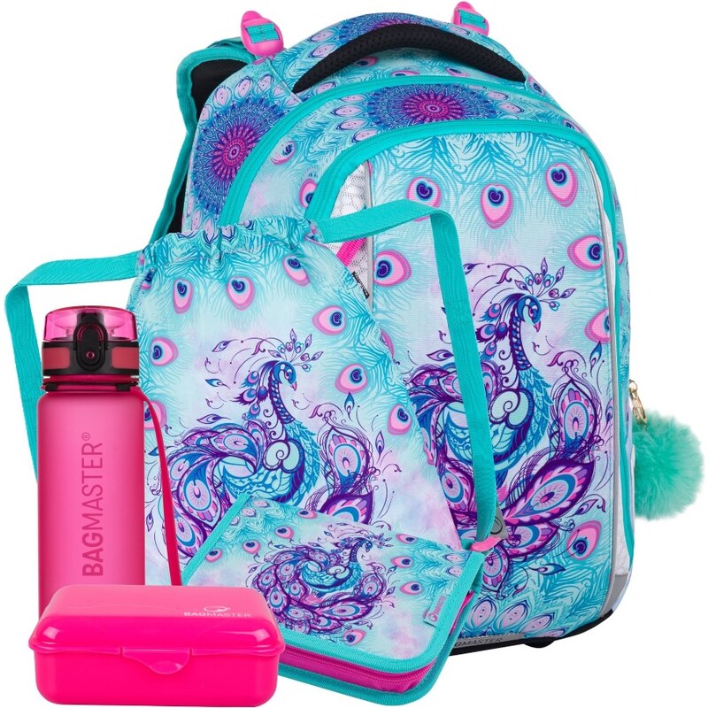 Bagmaster VEGA 24 B veľký školský set pre prváčikov – páv 63475238