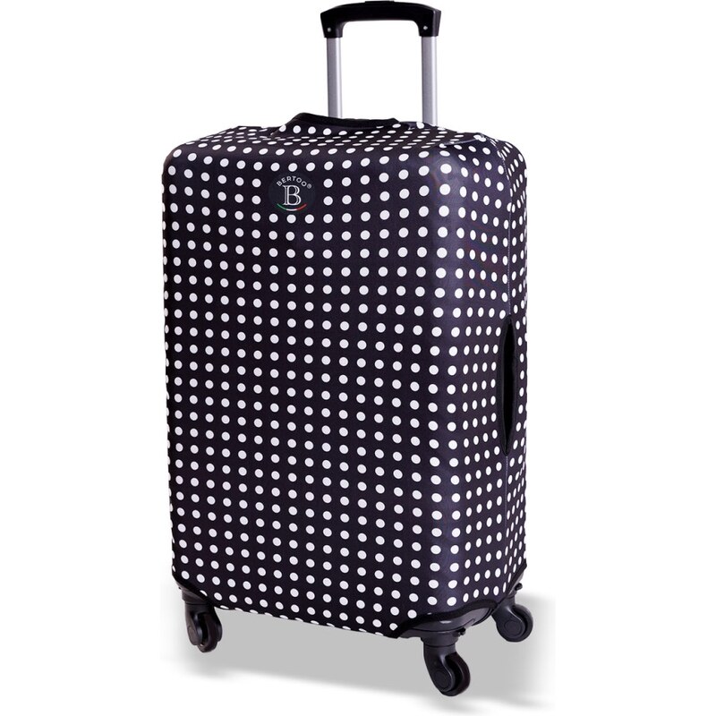 Obal na cestovný kufor BERTOO - čierna/bodky 63269787