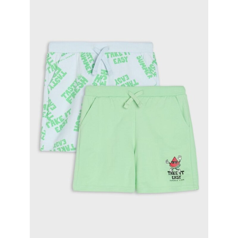 Sinsay - Súprava 2 šortiek - bledozelená 65741695