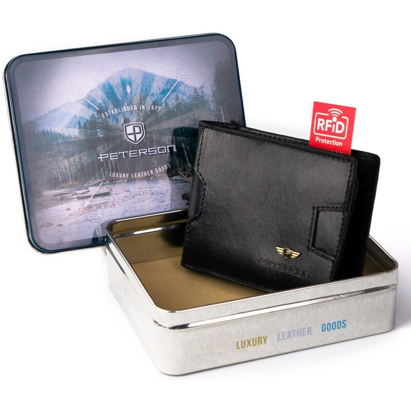 Štýlová čierna pánska peňaženka Peterson 63282600