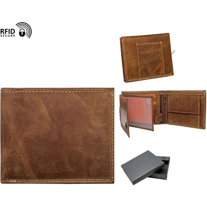 Elegantná svetlo-hnedá pánska peňaženka 63299897