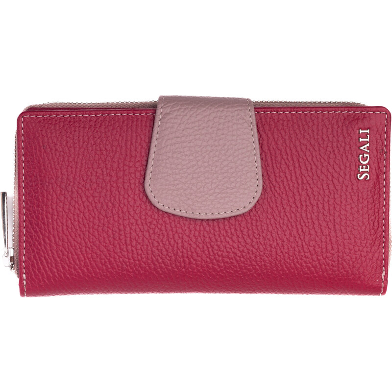 SEGALI Dámska kožená peňaženka 7617 B magenta/rose 66585154