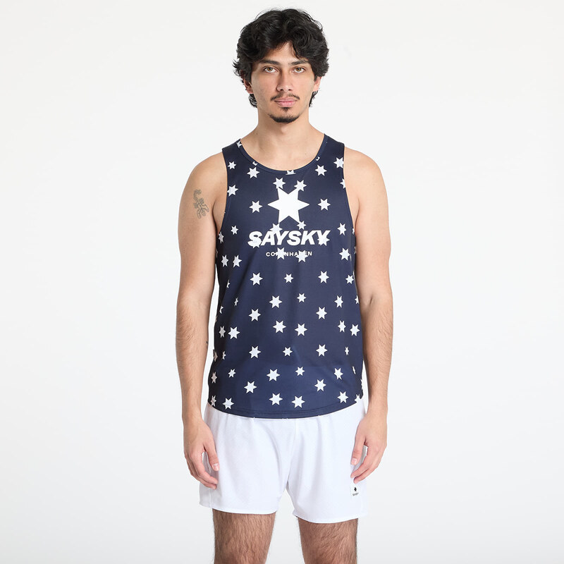 SAYSKY Star Combat Singlet Top Blue/ White Aop L 63283673