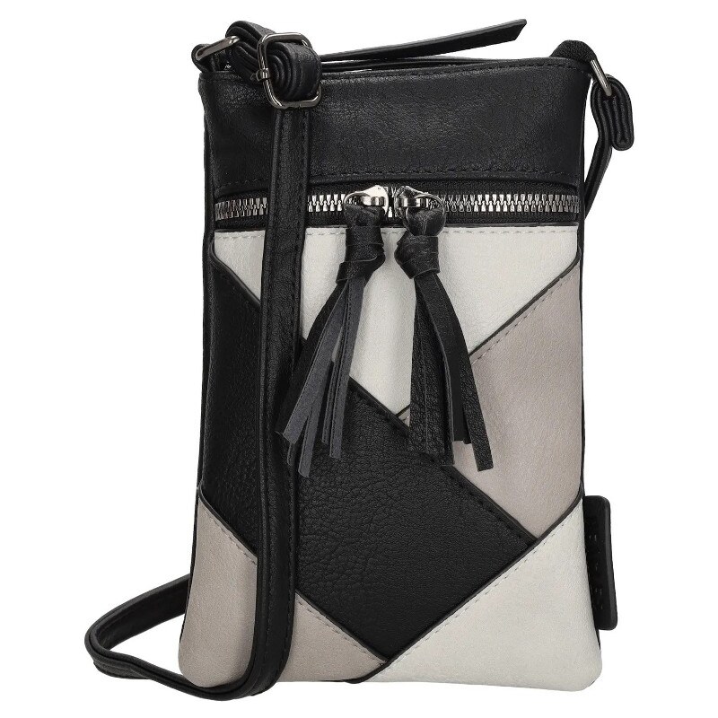 Beagles Čierna kožená kabelka na mobil Zaffira 63284004