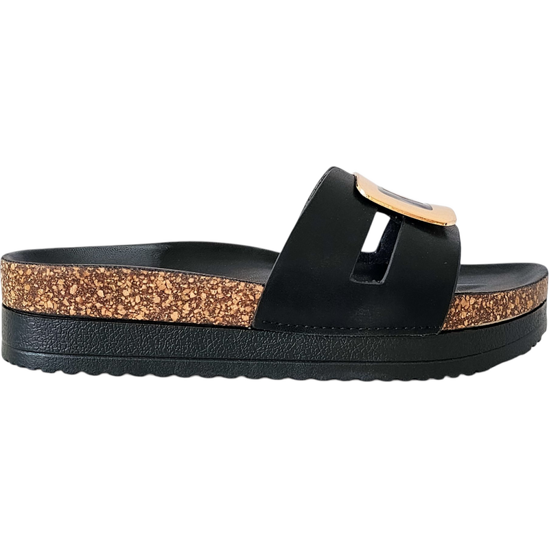 Čierne Šľapky Laura Biagiotti Cork Calf Black 63296887