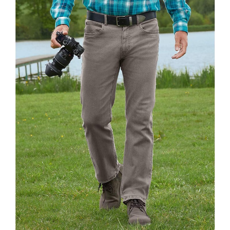 Sivé strečové rifle Regular Atlas For Men Sivá 57656200