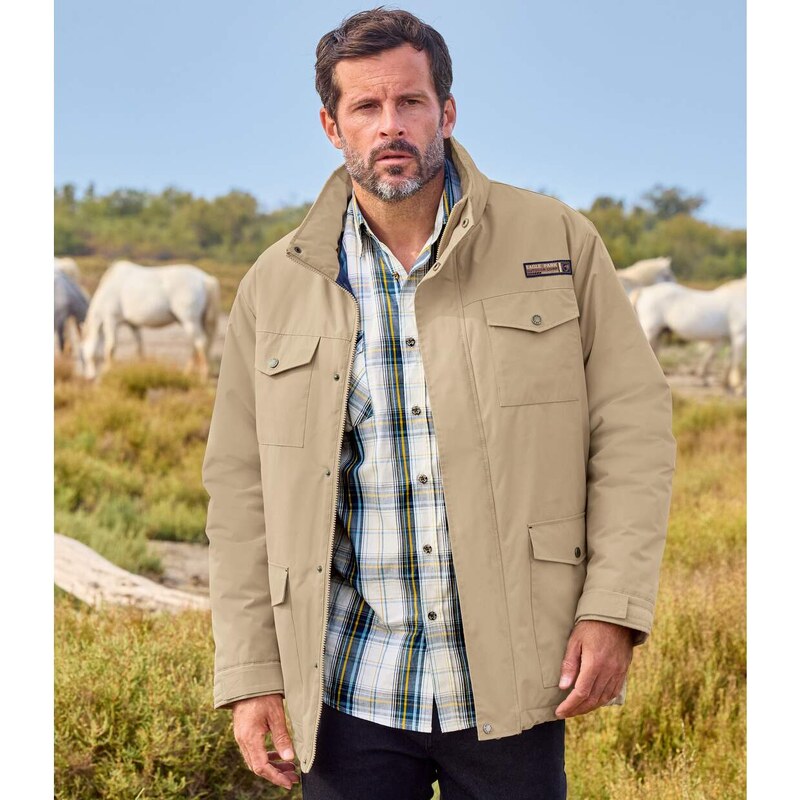 Bunda s viacerými vreckami Outdoor Atlas For Men Béžová 61941282