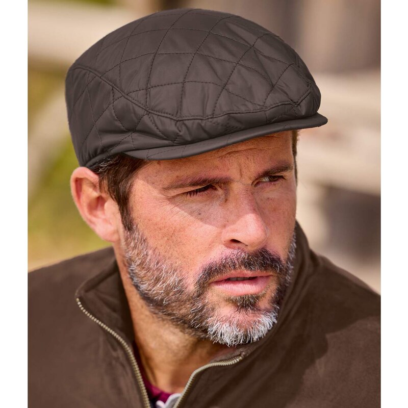 Prešívaná baretka Trendy Atlas For Men Hnedá 61941305