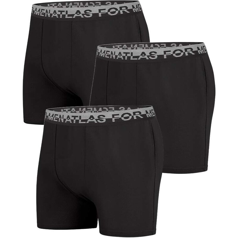 Sada 3 boxeriek Stretch Komfort Atlas For Men Čierna 61681981