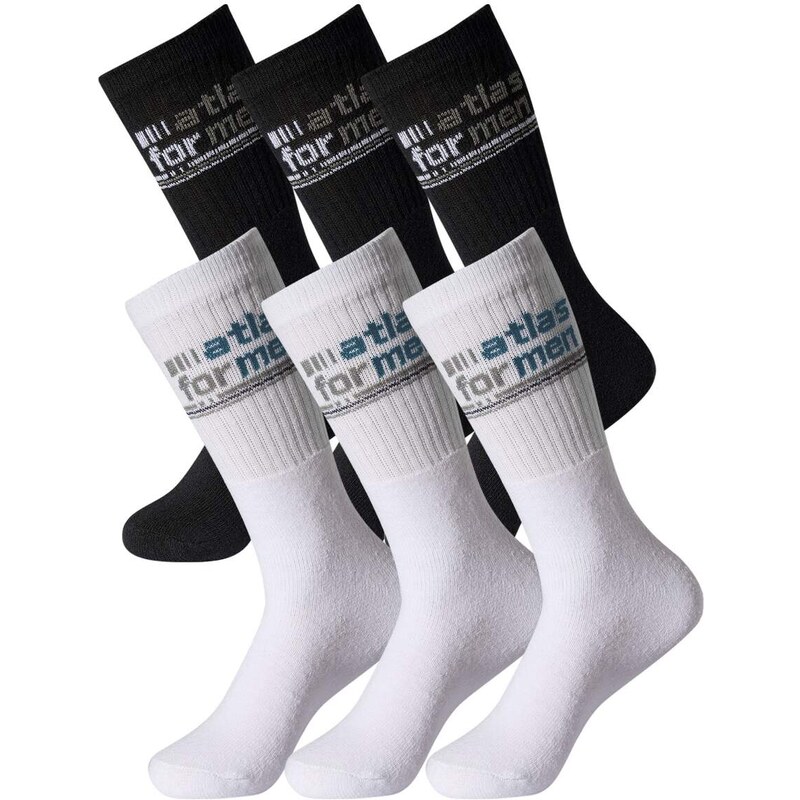 Sada 6 párov športových ponožiek Atlas For Men Atlas For Men Čierna 61681983