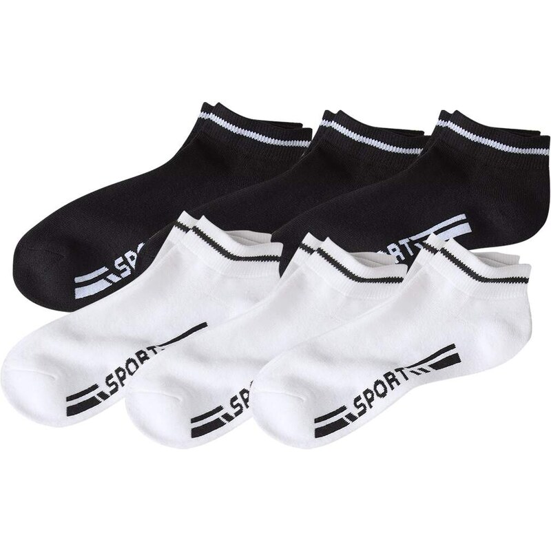 Sada 6 párov členkových ponožiek Sport Atlas For Men Čierna 61815726