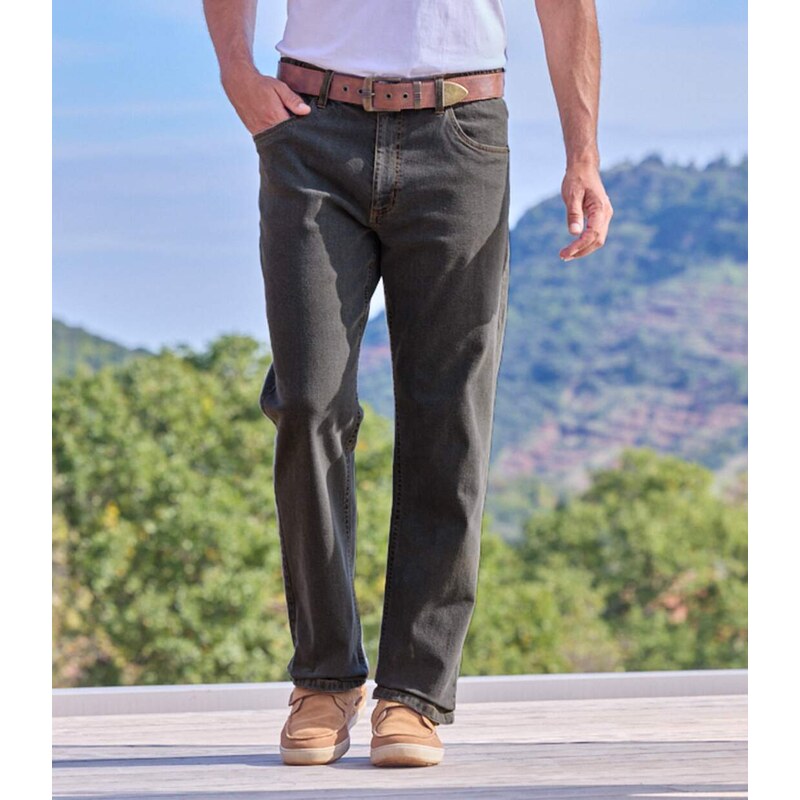 Maximálne pohodlné strečové rifle Atlas For Men Sivá 61681995