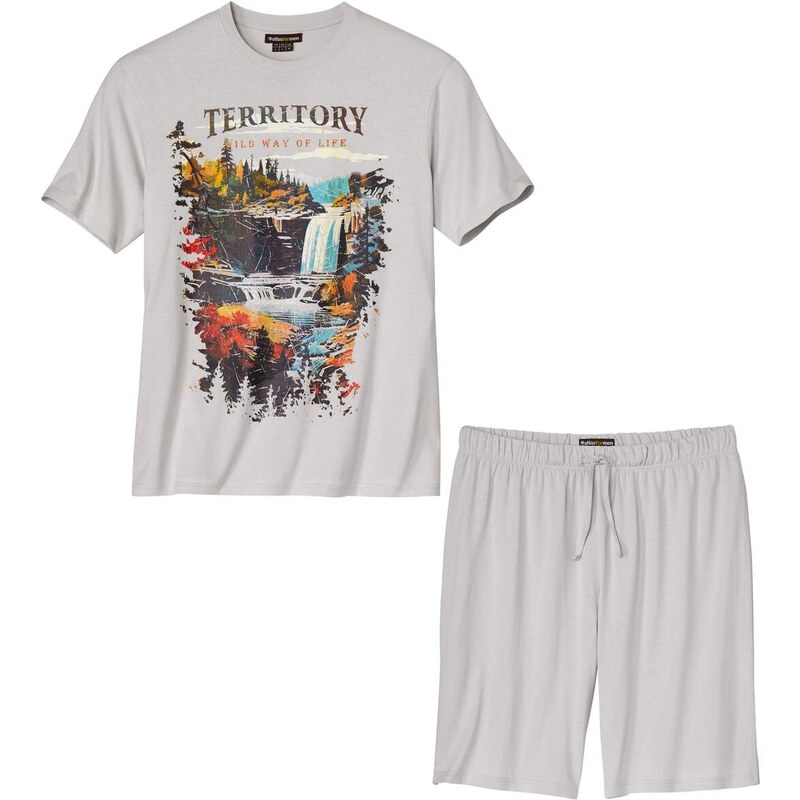 Krátke pyžamo Authentic Nature Atlas For Men Sivá 61941311