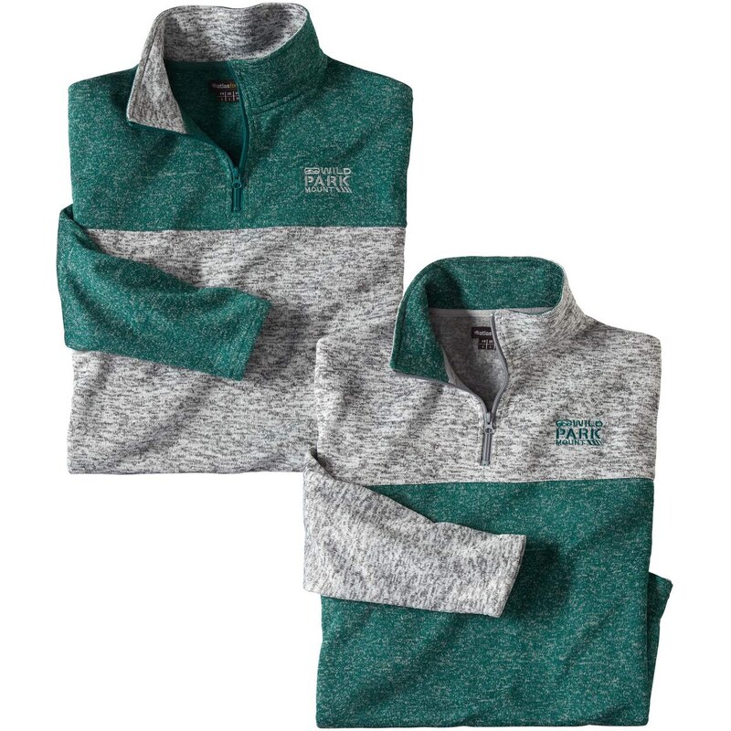 Sada 2 moltonových mikín Wild Park Atlas For Men Zelená 61681728