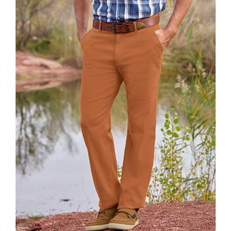 Jarné strečové chino nohavice Atlas For Men Oranžová 62343953