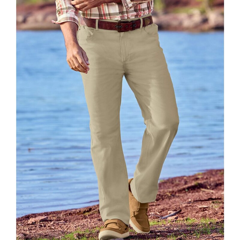 Béžové strečové nohavice Atlas For Men Béžová 62343978