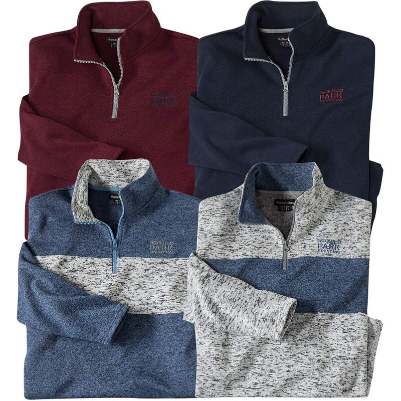 Sada 4 moltonových mikín Atlas Atlas For Men Modrá 61760597