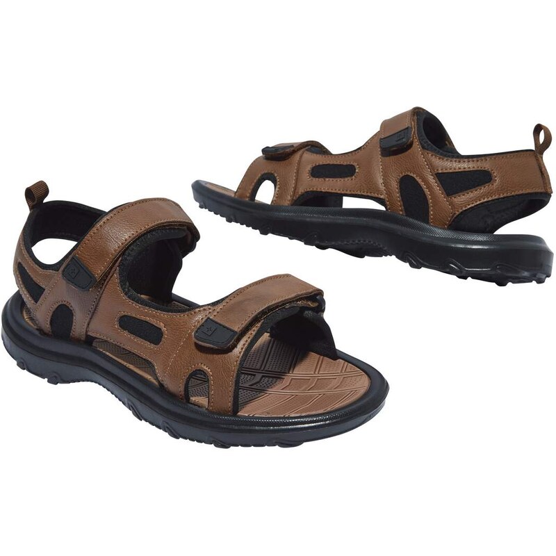 Letné sandále na suchý zips Atlas For Men Hnedá 63105706