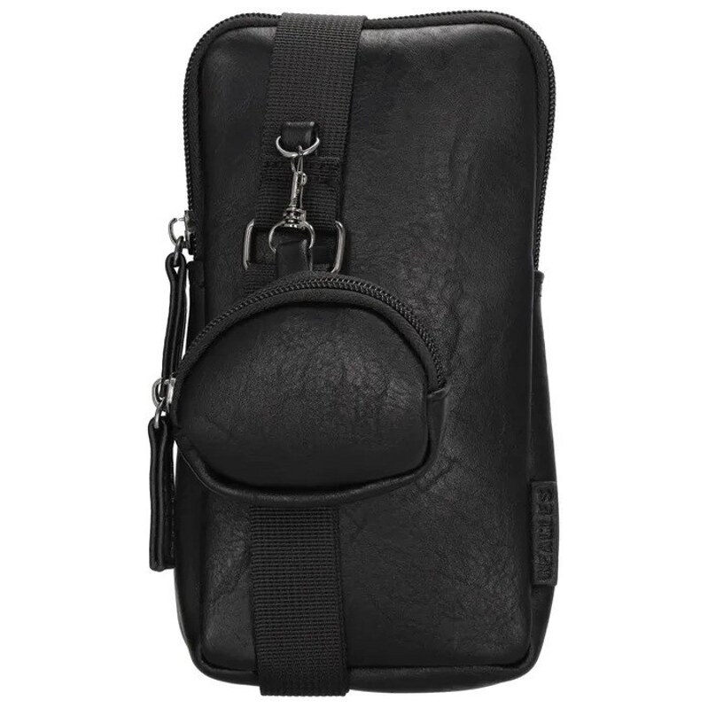 Beagles Čierna kožená kabelka na mobil + mini vrecúško „DuoCarry“ 2v1 63297139