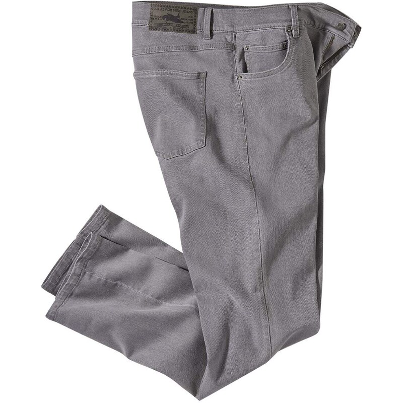 Sivé strečové rifle Atlas For Men Sivá 49154943
