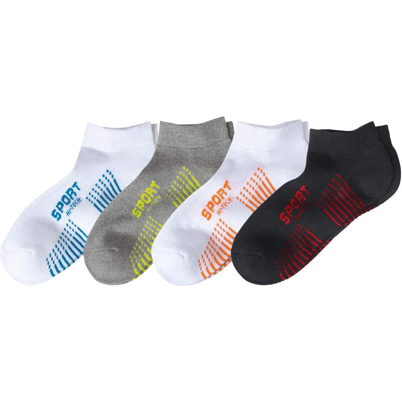 Sada 4 párov športových členkových ponožiek Atlas For Men Čierna 63205735