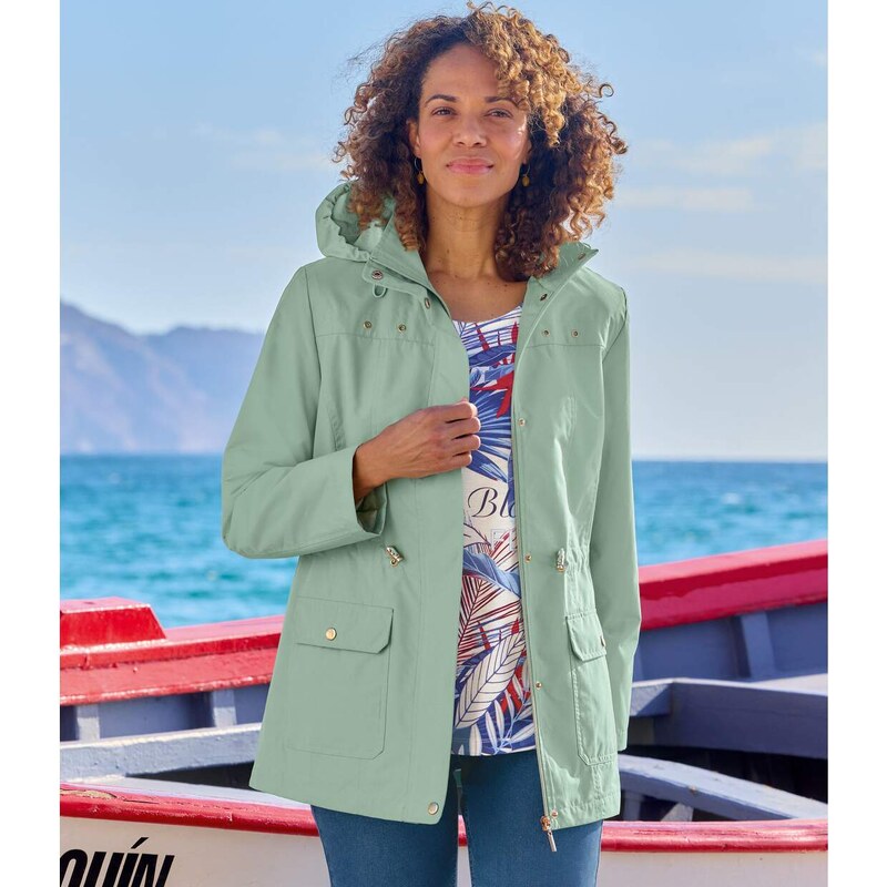 Pistáciová vetrovka s kapucňou Atlas For Men Zelená 63105720