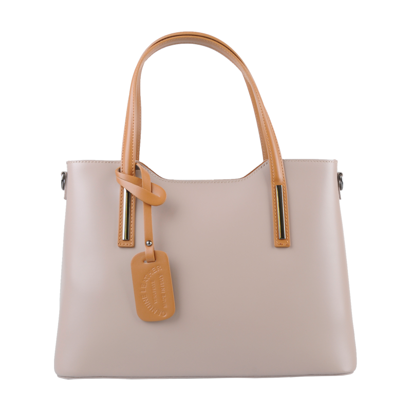 Hnedá kožená talianska kabelka Isidora Taupe Camel NovaKabelka.sk 63301308