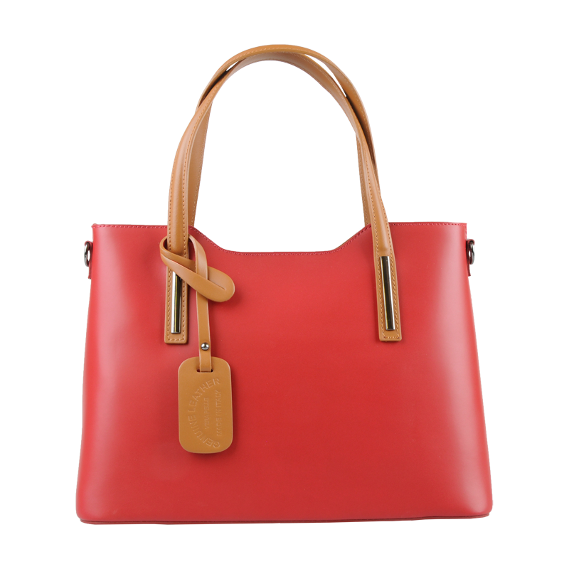 Červená kožená talianska kabelka Isidora Rossa Camel NovaKabelka.sk 63301309