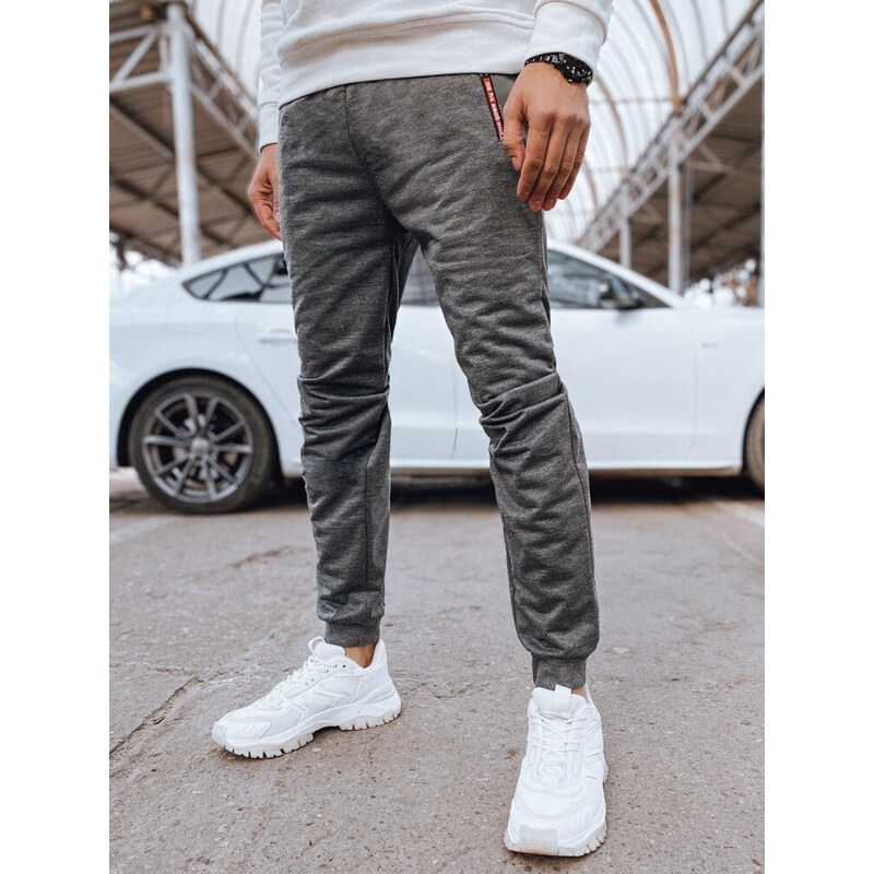 Dstreet Pohodlné pánske tepláky sivej farby 63302549