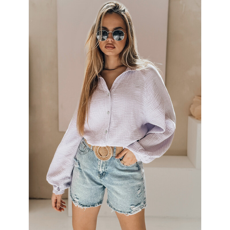 BASIC Modré dámske džínsové šortky s opaskom HOT SUMMER SY0485 63302866