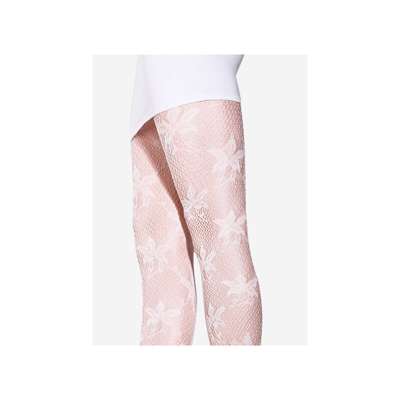 Sieťované pančuchy s veľkými kvetmi PALERMO Lores 67582896