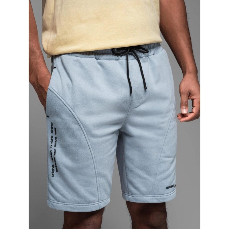 Ombre Clothing Športové modré teplákové kraťasy V1 SRSK-0138 63774181