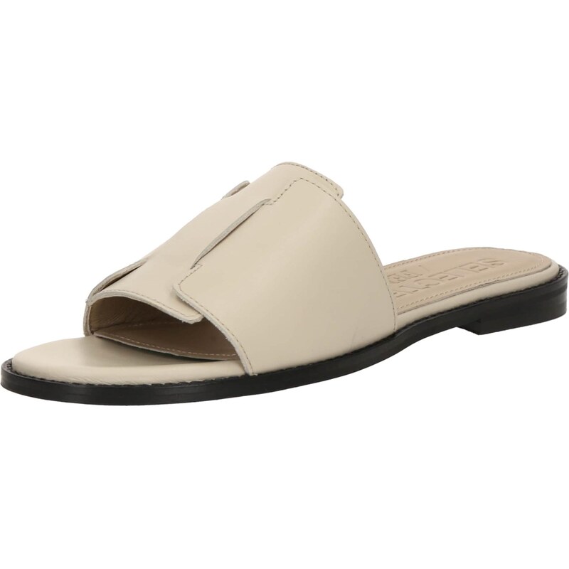 SELECTED Šľapky SLFISABELLA krémová 63324758