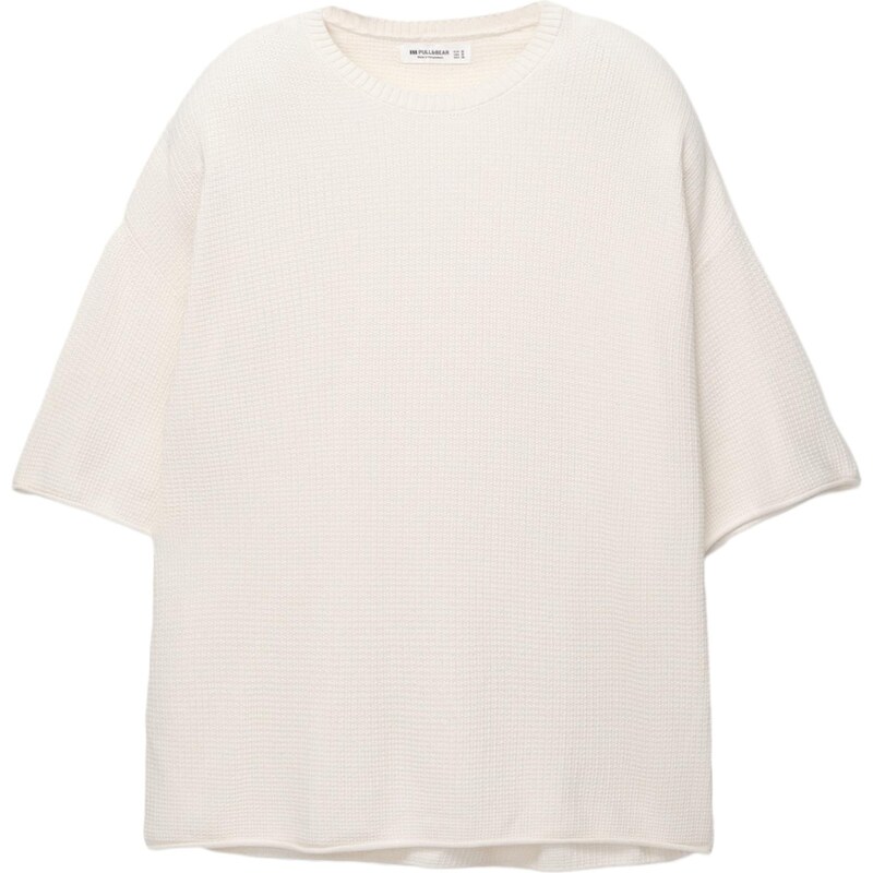 Pull&Bear Sveter šedobiela 66001473