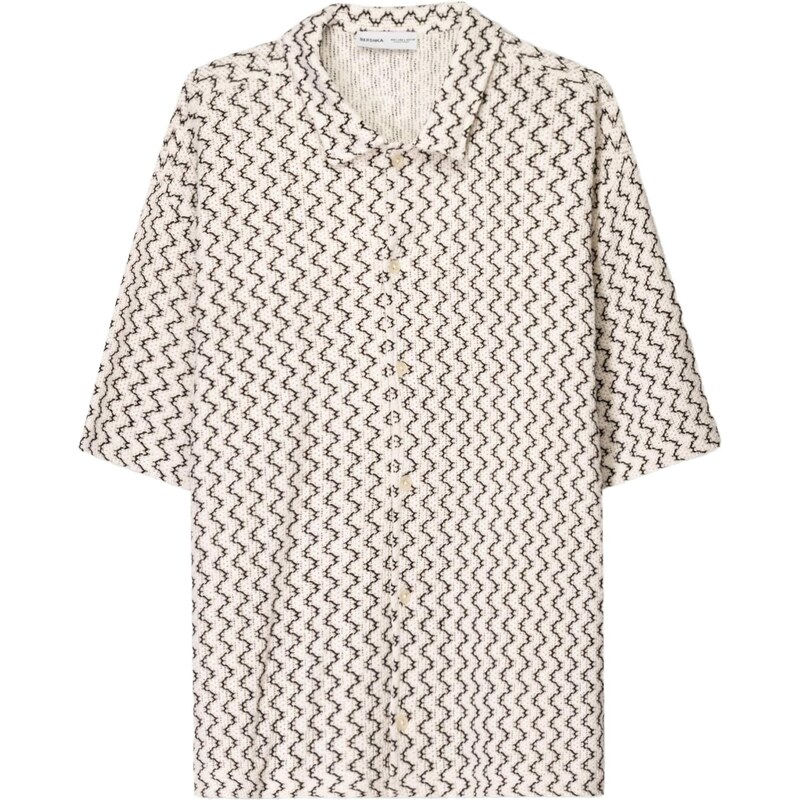 Bershka Košeľa nebielená / čierna 65877609