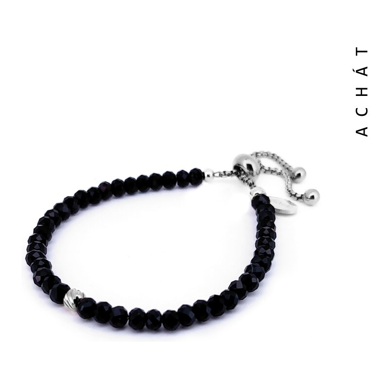 Taboo náramok Astral Aura čierny achát tbaa100 63313203