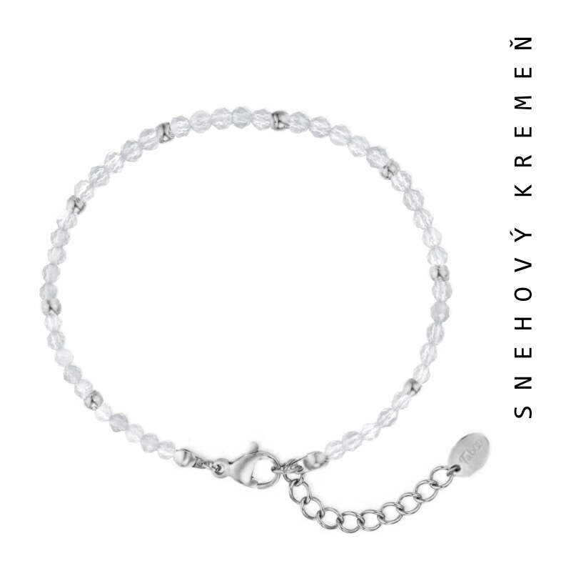 Taboo náramok Astral Aura fazetovaný snehový kremeň tbaa113 63313222