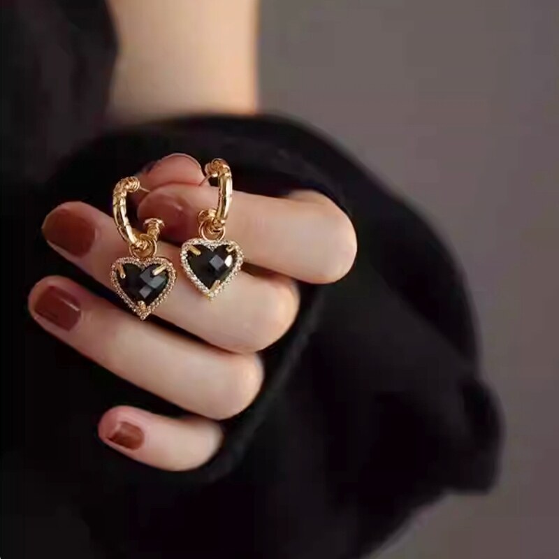 SWAROVSKI Elements Swarovski e. zlaté náušnice polkruhy Love Enigma, 63313232