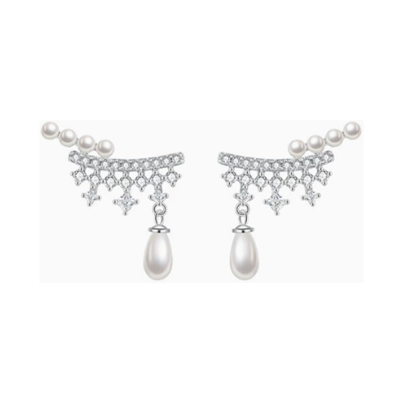 SWAROVSKI Elements Swarovski e. jemné perlové náušnice Pearlescent 63313248