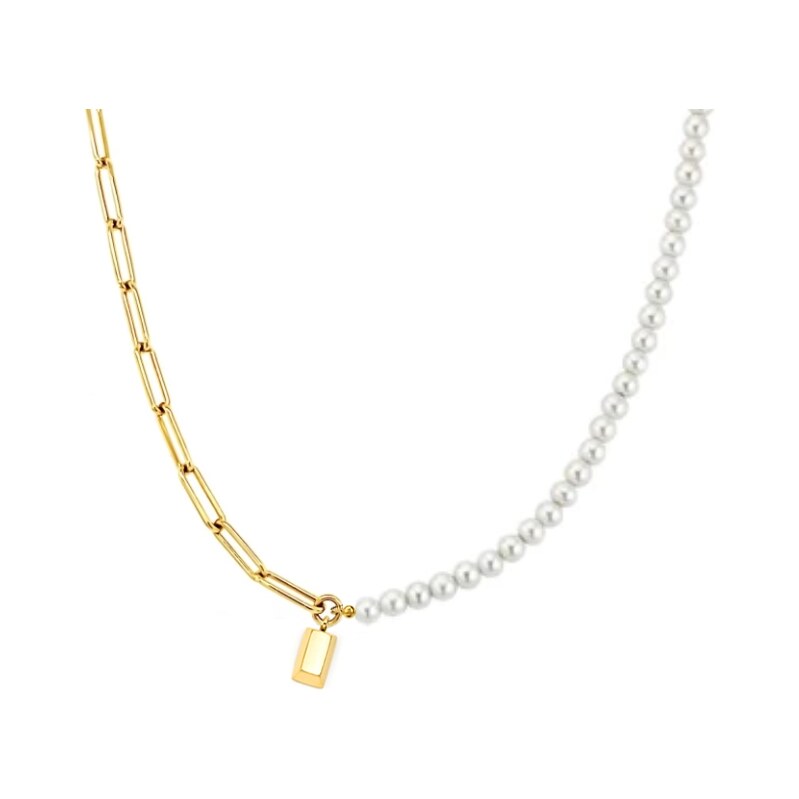 SWAROVSKI Elements Swarovski e. perlový náhrdelník, choker Golden 63313246