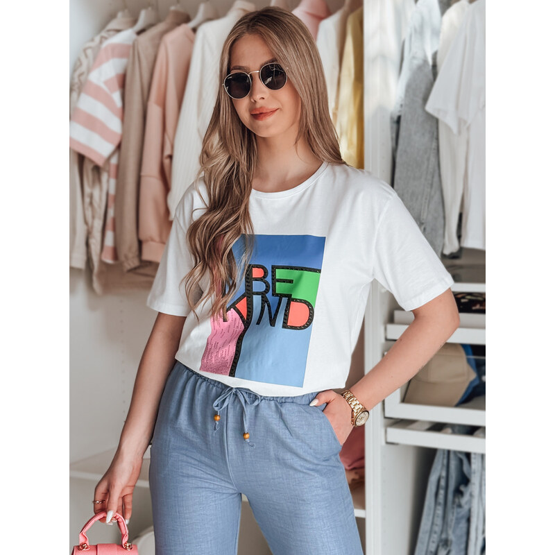 BASIC Biele tričko s potlačou KINDBE RY2614 52672841