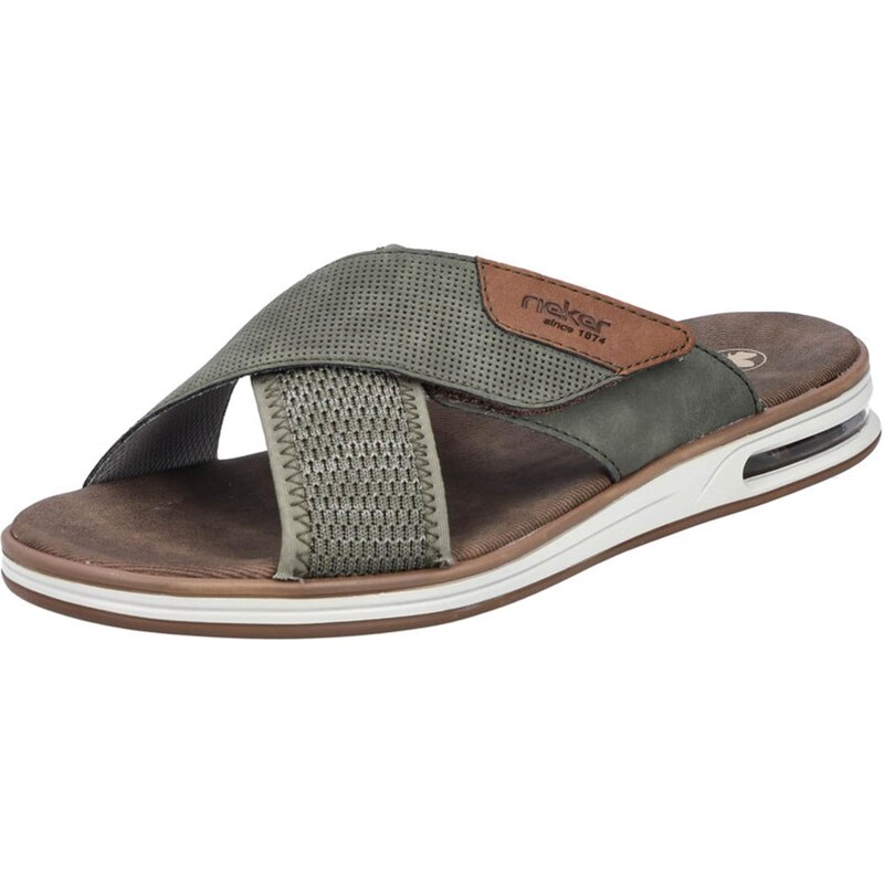 Rieker Šľapky hnedá / zelená 63325566