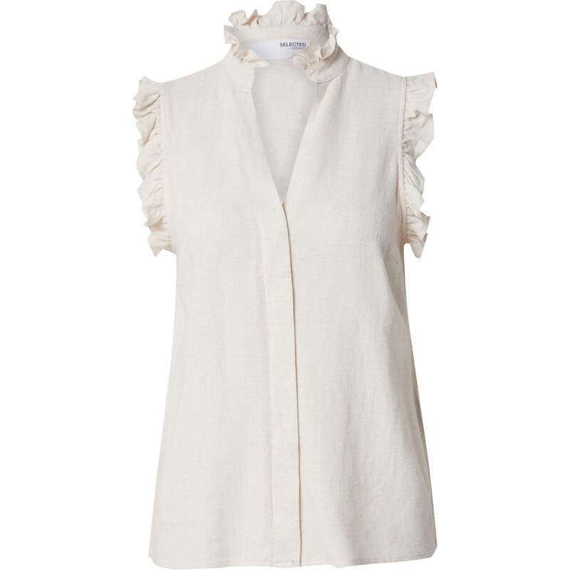 SELECTED Blúzka SLFViva biela ako vlna 63326382