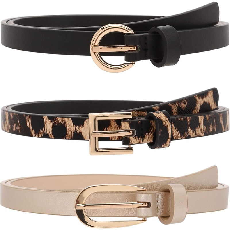 Guido Maria Kretschmer Women Opasky Bianca béžová / čierna 63326486