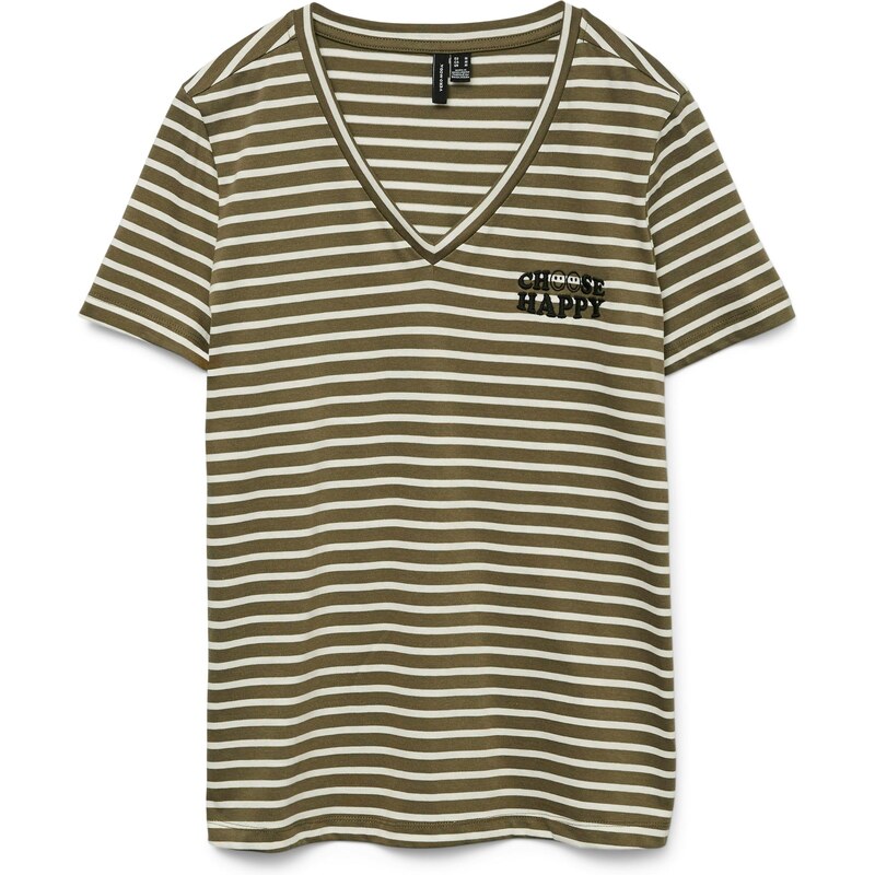 VERO MODA Tričko olivová / čierna / biela 63326541