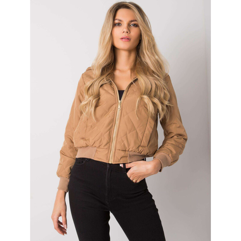 BASIC Hnedá prešívaná bunda Larah EM-KR-617.55-beige 26492650