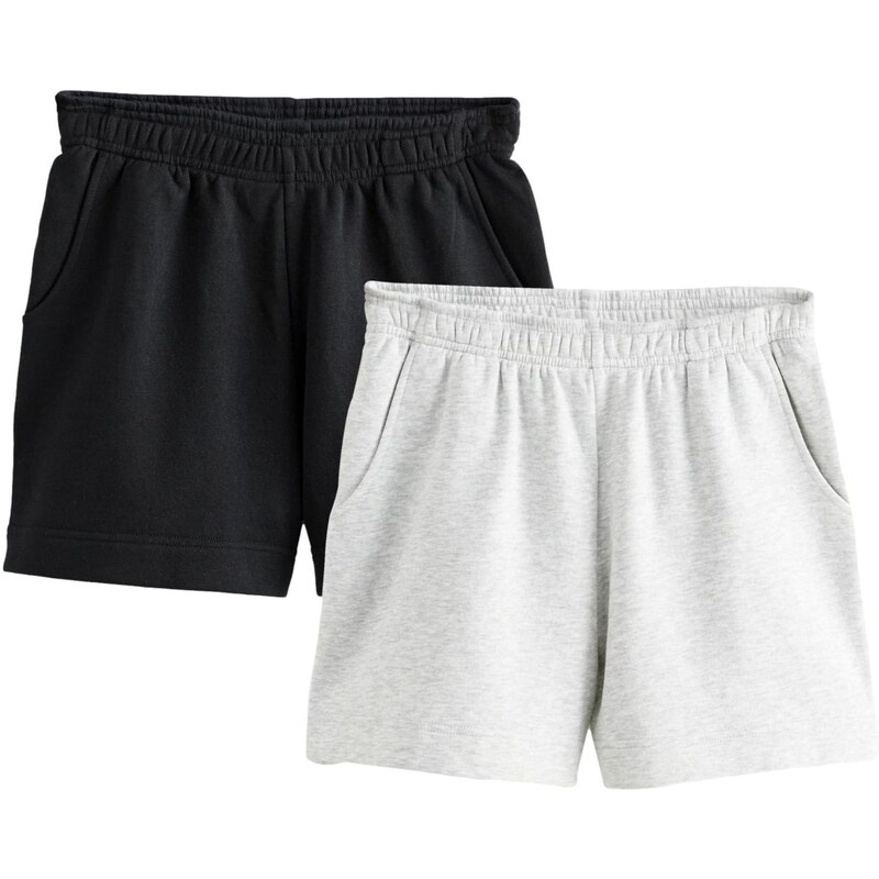 Next Nohavice Essentials sivá melírovaná / čierna 63325800